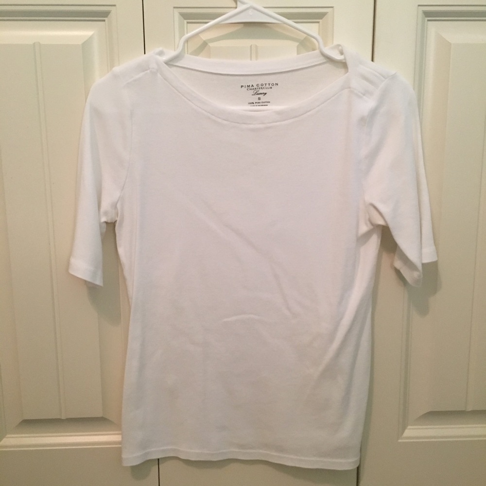 Pima Cotton Charter Club Luxury White Shirt